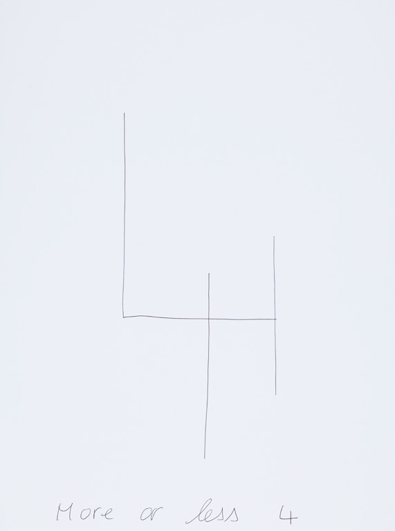 Claude Closky, ‘More or Less 4 (o),’ 2015, black ballpoint pen on paper, 40 x 30 cm.